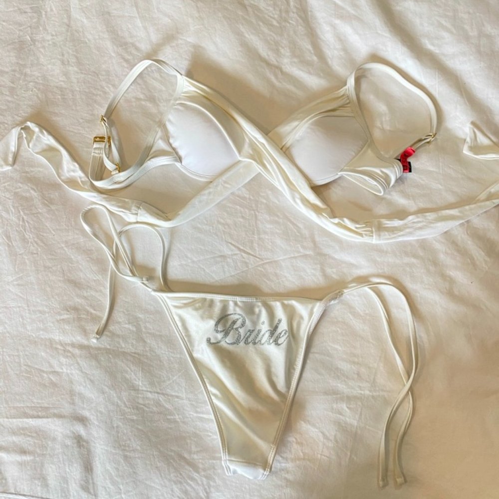 white bathingsuit